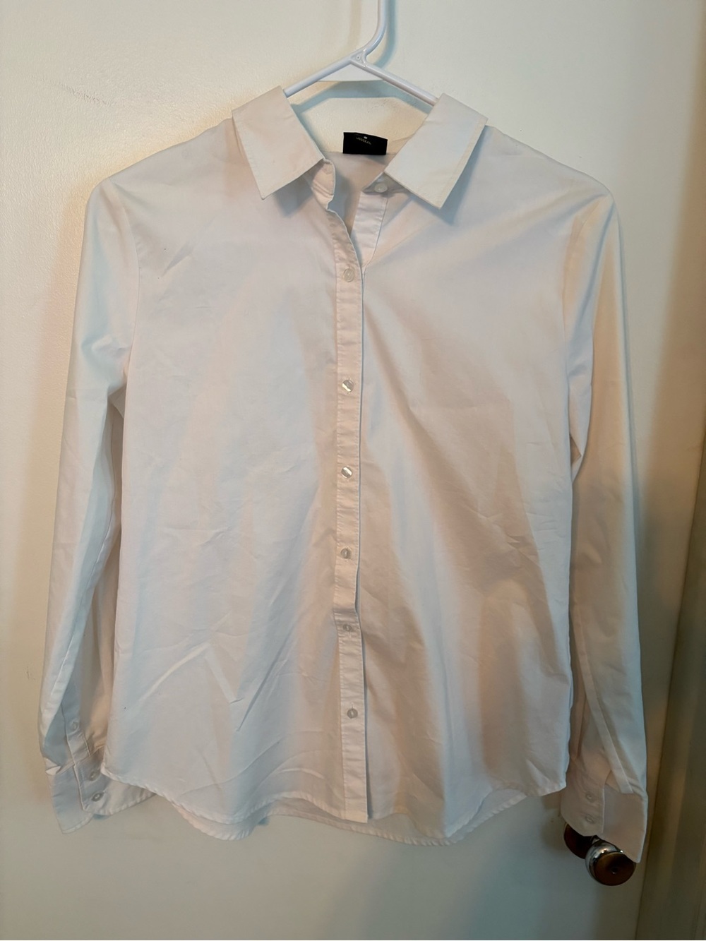 Worthington White womens Button-Front Dress Shirt size small